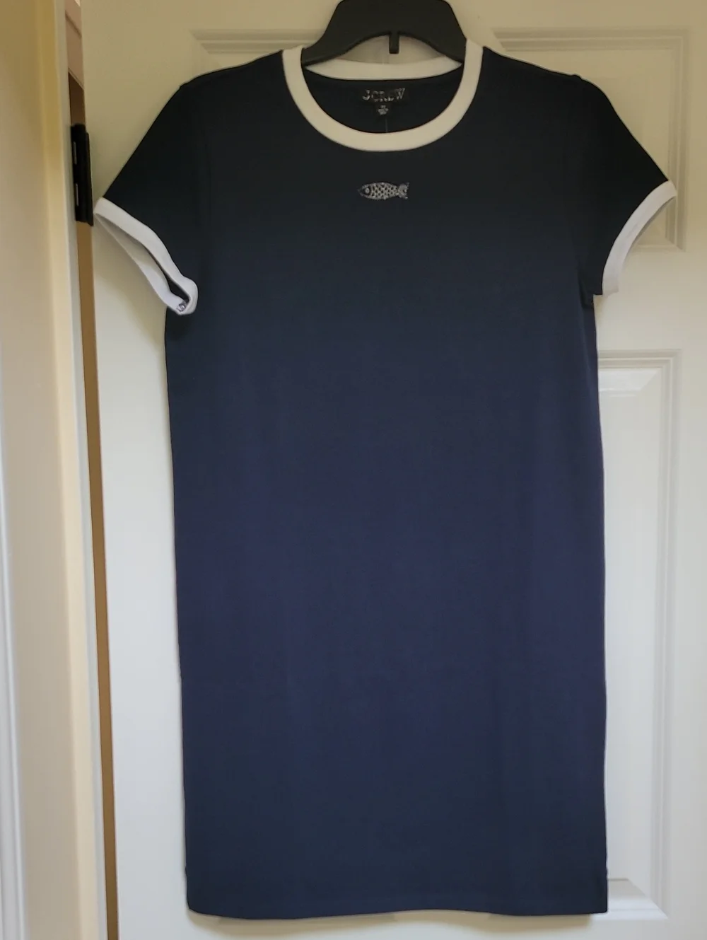 J. Crew Vintage jersey embroidered ringer T-shirt dress